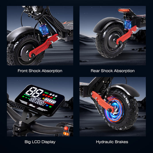 6000W 52-55MPH Second-hand Fast Electric Scooter